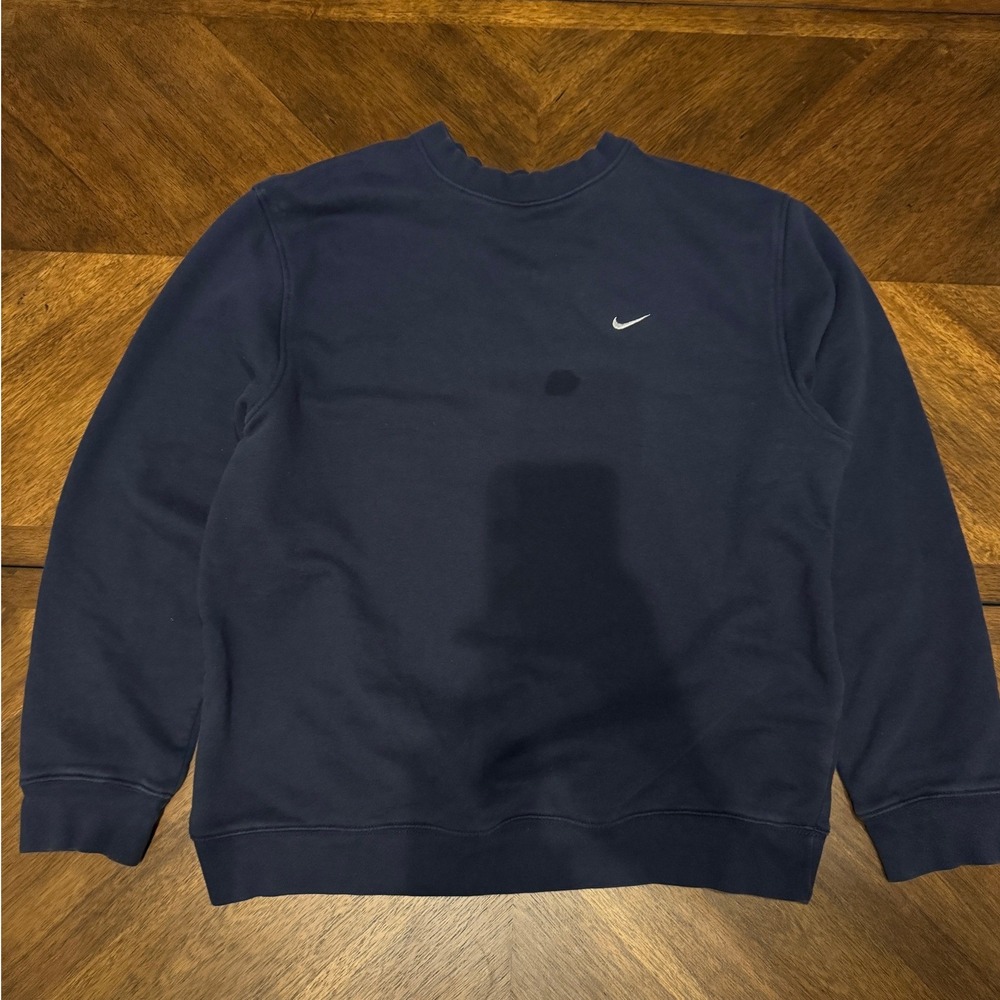 Nike Navy Blue Crewneck Sweatshirt Size Large Embroidered Swoosh |P1